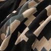 Nordic Geometric Pattern Sofa Towel Thick Tassel Edging One Piece Dust Cover Universal All Season Sofa Throw
