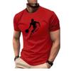 Creative Skull Play Ball Pattern Print Short Sleeve T-shirt Summer Comfortable Fashionable Breathable Casual Versatile Sports Men's Cotton T-shirt