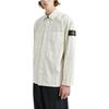 STONE ISLAND Solid Color Logo Polo Long Sleeve Shirt With Chest Pocket Men Shirts White 7915112WN-V0197