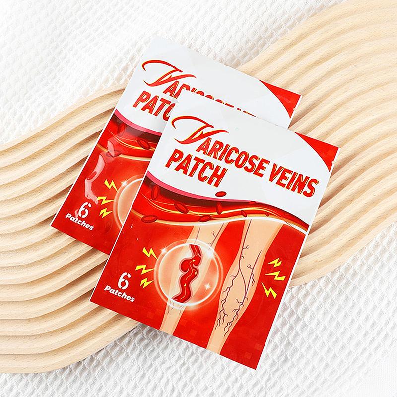 6 Patches/Pack Varicose Vein Patch External Plaster Shu Ning Patch Breathable Long-Lasting Soothing Spider Leg Vein Care Patches