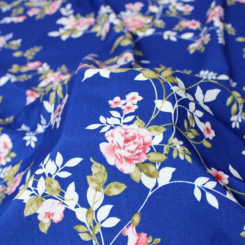 100x150cm Vintage Small Floral Print  Fabric Pastoral Style Thin Chiffon Polyester Sewing Dress Shirt Pajamas Handmade Crafts