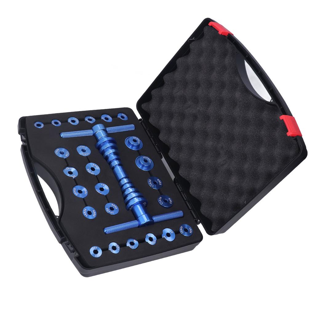 Bicycle Bearing Press Set Aluminum Alloy Hub Bearing Installation Drift Kit with 18 Pairs Press