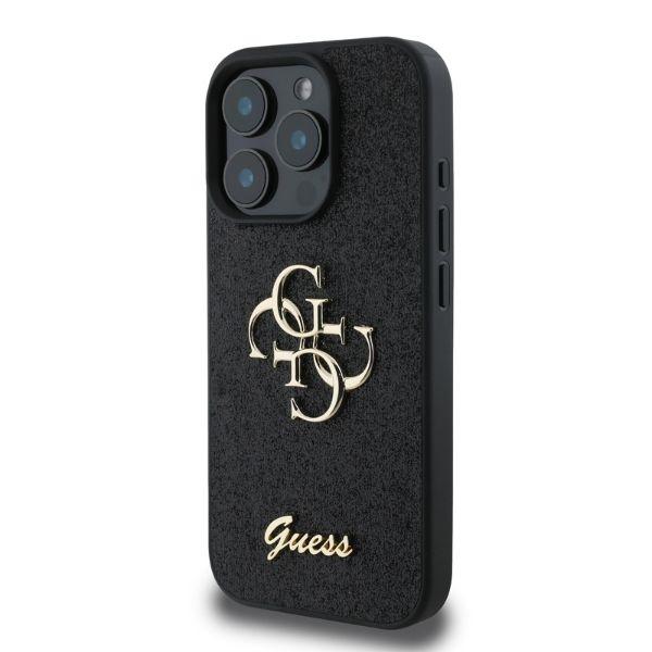 Guess Guhcp16Lhg4Sgk Iphone 16 Pro6.3 Czarny/Black Hardcase Fixed Glitter Big 4G