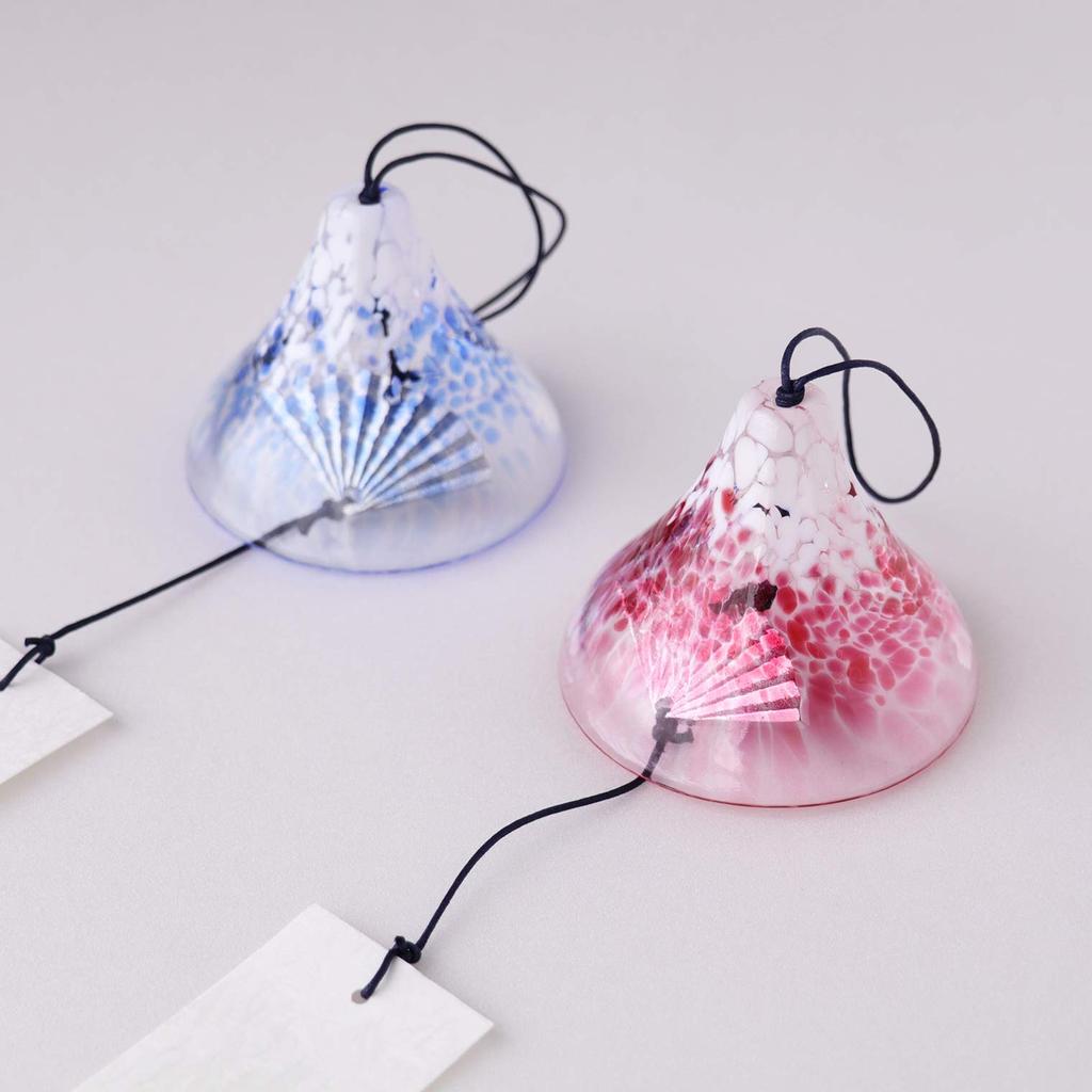 Aderia (ADERIA) Glass Wind Chime, Mount Fuji, Red [FUJI UTSUSHI/Fuji Mirror], Made in Japan, Gift Boxed, Birthday Gift, F-71970