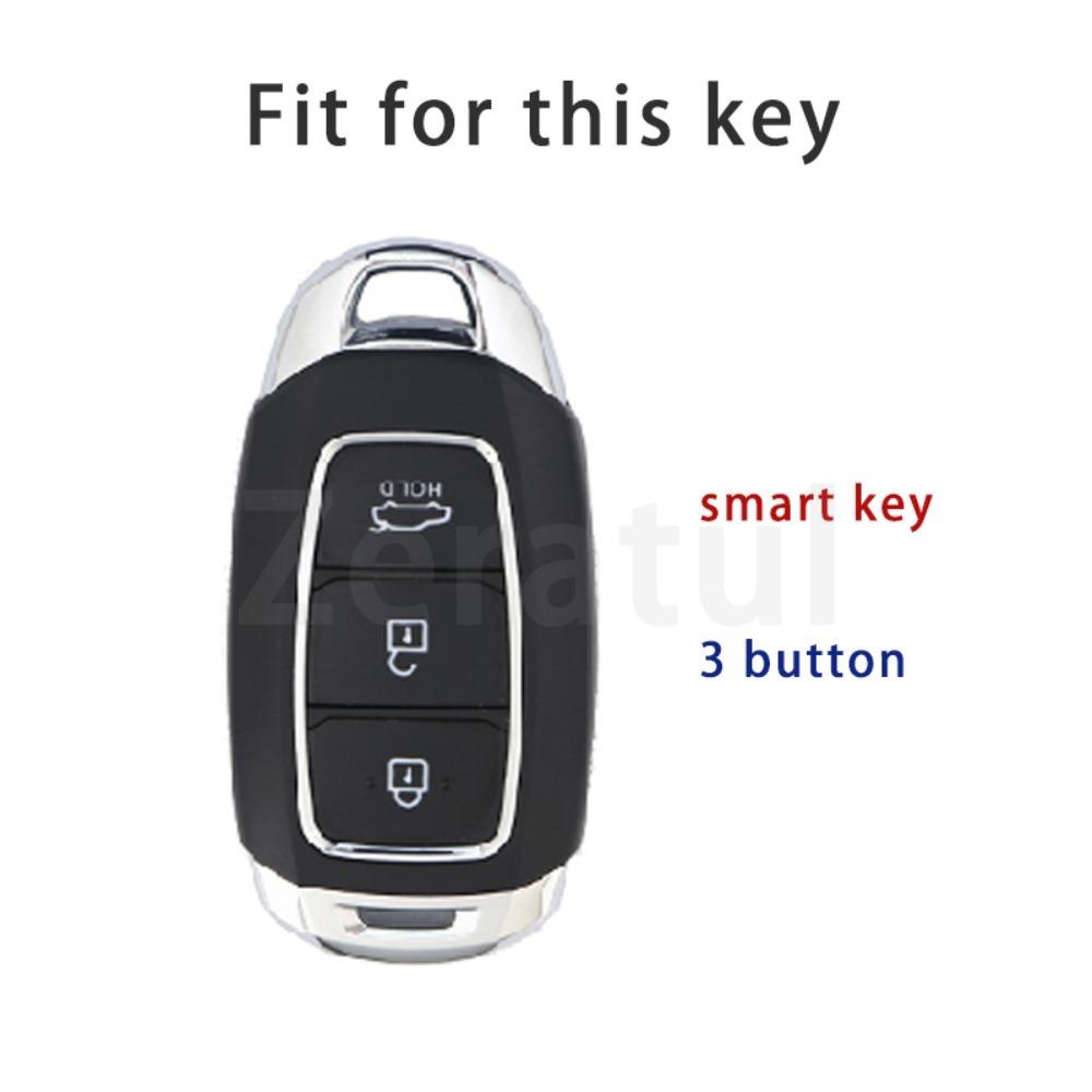 3 Buttons Tpu Shell Fob Car Key Case Full Cover For Hyundai Santa I30 Ix35 Encino Kona Solaris Azera Grandeur Elantra Accent Fe