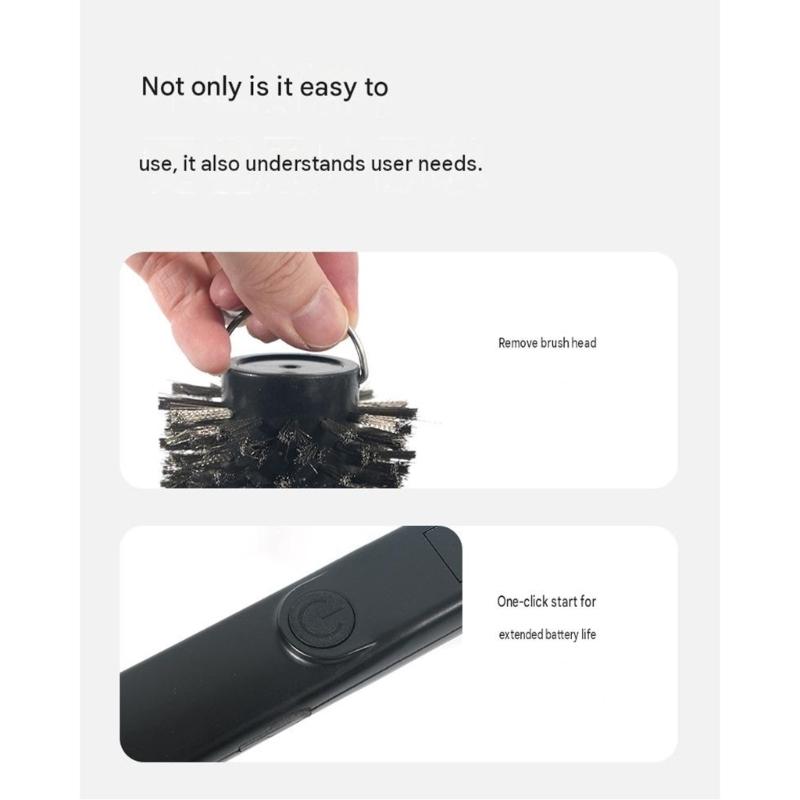Cordless Electric Grills Brush with Rotating Cleaning Head, Multiple Power Setting, and LCD Display for Grills Grates and Grooves