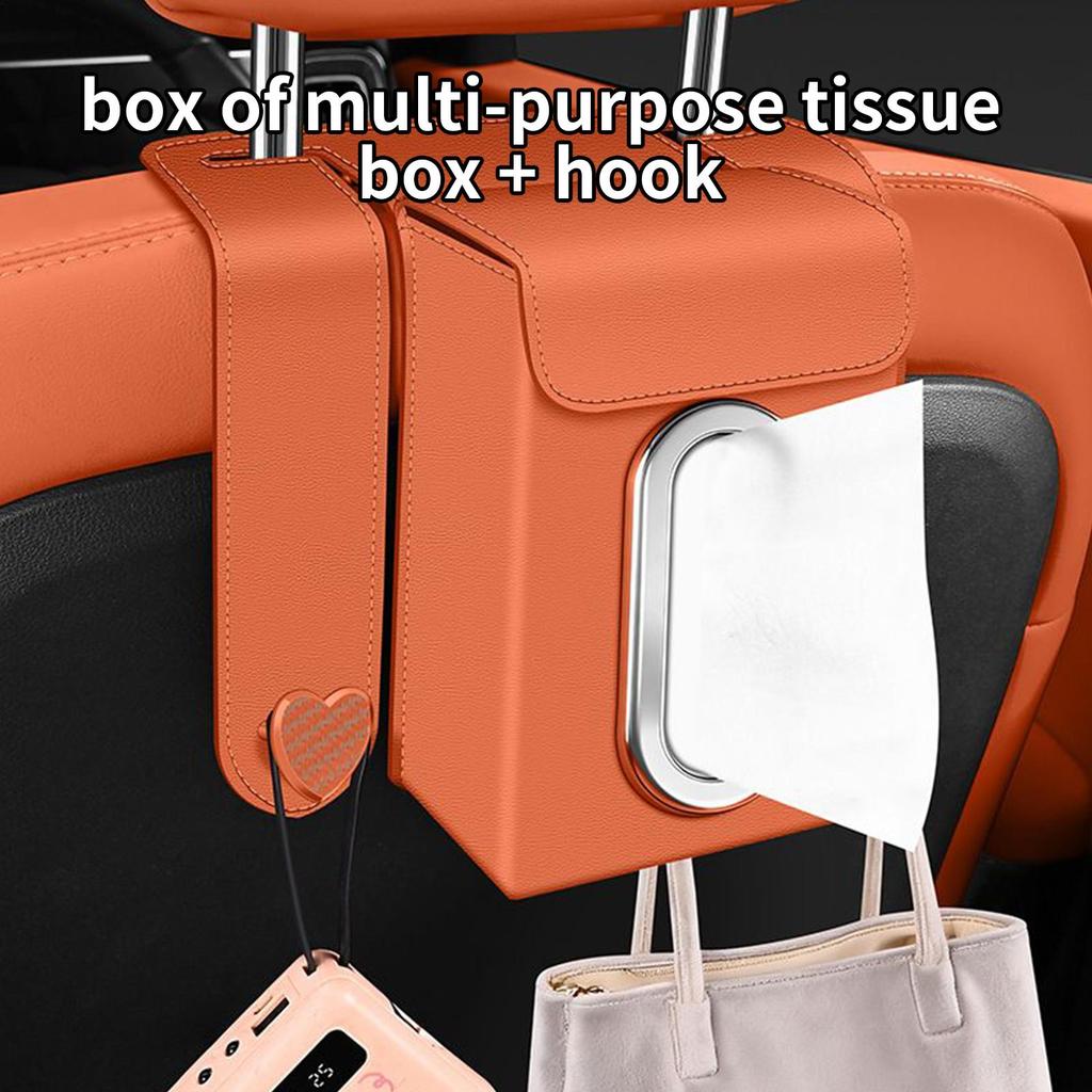 Car Tissue Holder Facial Paper Dispenser With 2 Hooks Tissue Dispenser For Car For Backseat Headrest Travel Road Trip Interior