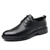 Leather Shoes Men's Summer 2025 Hollow Breathable Business Dress Casual Shoes Trend Hole Derby Shoes