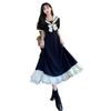 Plus Size Summer Puff Sleeve Bowknot A-line Dress