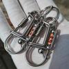 Stainless Steel Handicraft Key Card Bag Ring Buckle Pendant Matte Color Bead Trinket Car Keyring Creative Gift Small Decoration