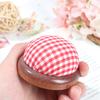 1Pc w kształcie kuli Craft igła poduszka z drewnianym dnem domu narzędzia do szycia
