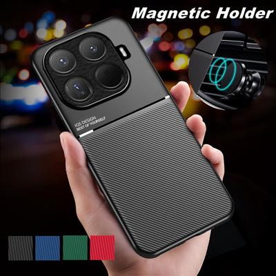 Magnetische Hülle für Xiaomi 15T 15T Pro 5G Mi 15 Schutzhülle Robust Rutschfest Eingebaute Metallplatte Coque Fundas Capa