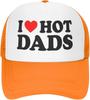 I Love Hot Dads Trucker Hat Mesh Baseball Cap Adjustable Summer Casual for Adults