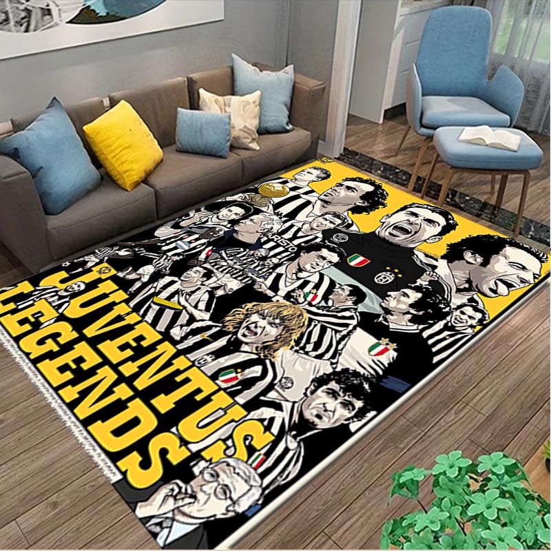 1pc Juventus Football Club Carpet for Room Floor Mat, Comfortable Office Chair Printed Area Rug, Beautiful Hotel Rug
