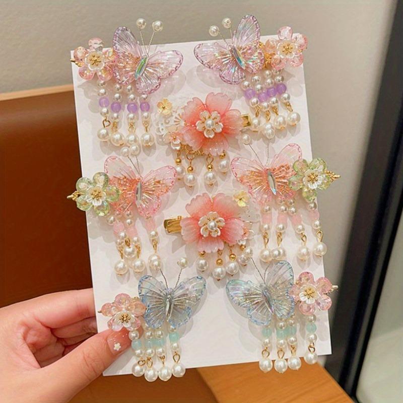 2pc Cute Women's Boutique Hair Accessories Resin Sweet Cute Hair Clips Suitable for Girls' Daily Activities Wear Elegant Hairpin