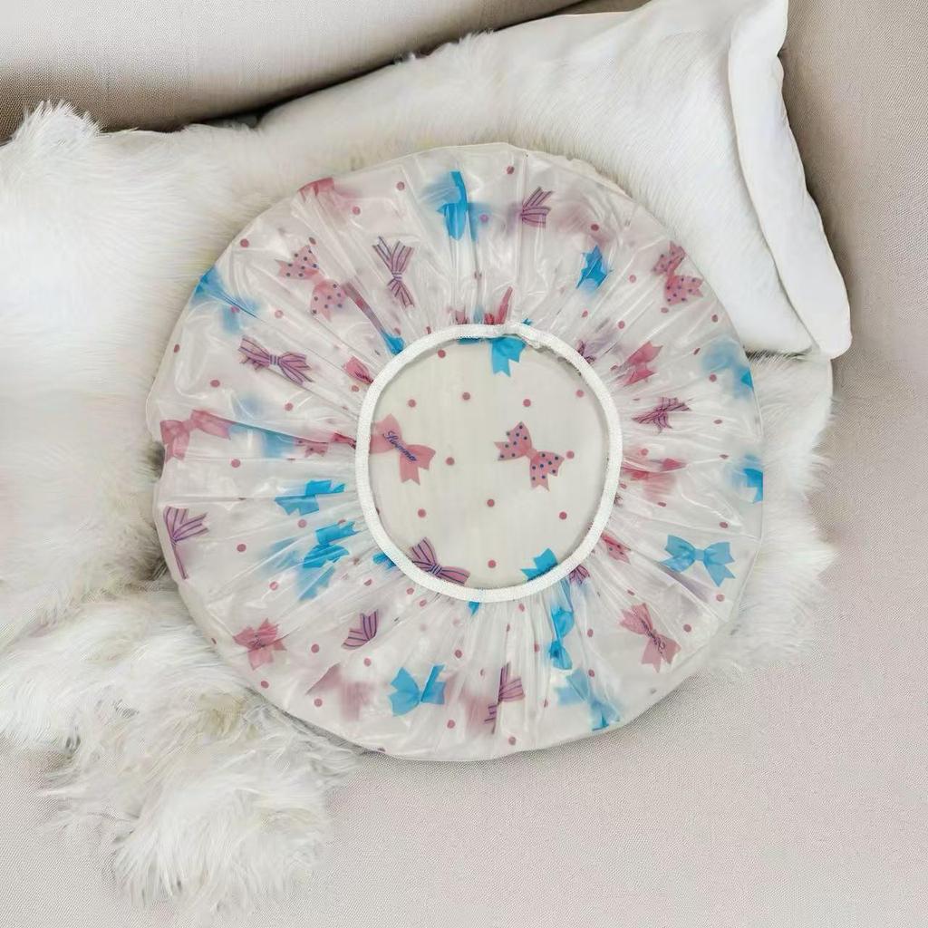 "Assorted PE Shower and Hair Care Caps for Children, Girls, Adults"