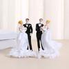 Resin Couple Figurine Wedding Cake Decoration For Anniversary Party Durable Friendly Home Display