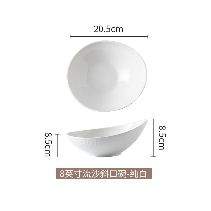 Dim Sum Bowl, Diagonal Bowl, Fruit Salad Bowl, Hotel Porcelain Cold Dish, Star Rain, Stone Pattern Quicksand Bowl, Special-Shaped Design Bowl