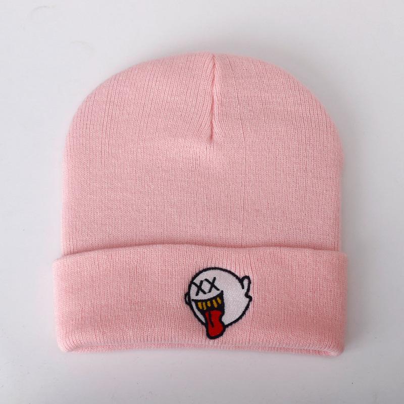 Autumn and winter pullover jacquard hat multi-color letter male and female adult wool knitted hat