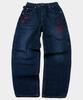 SOME PLACE Color Embroidery Stitch Point Balloon Straight Fit D-Ring Washed Denim Pants _ 2 Colors