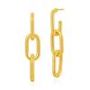 Geometric Minimalist Chain 18k Gold Plated Fashion Earrings For Women