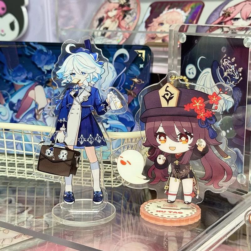Game Genshin Impact Columbina Furina Focalors Arlecchino The Knave Cosplay Standing Plate Acrylic Figure Stand Accessories Props