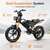 20" x 4.0" Fat Tire Elektrofahrrad für Erwachsene, 48V 18Ah Abnehmbarer Akku, Dual-Motor E-Bike, 7-Gang Offroad E-Bike