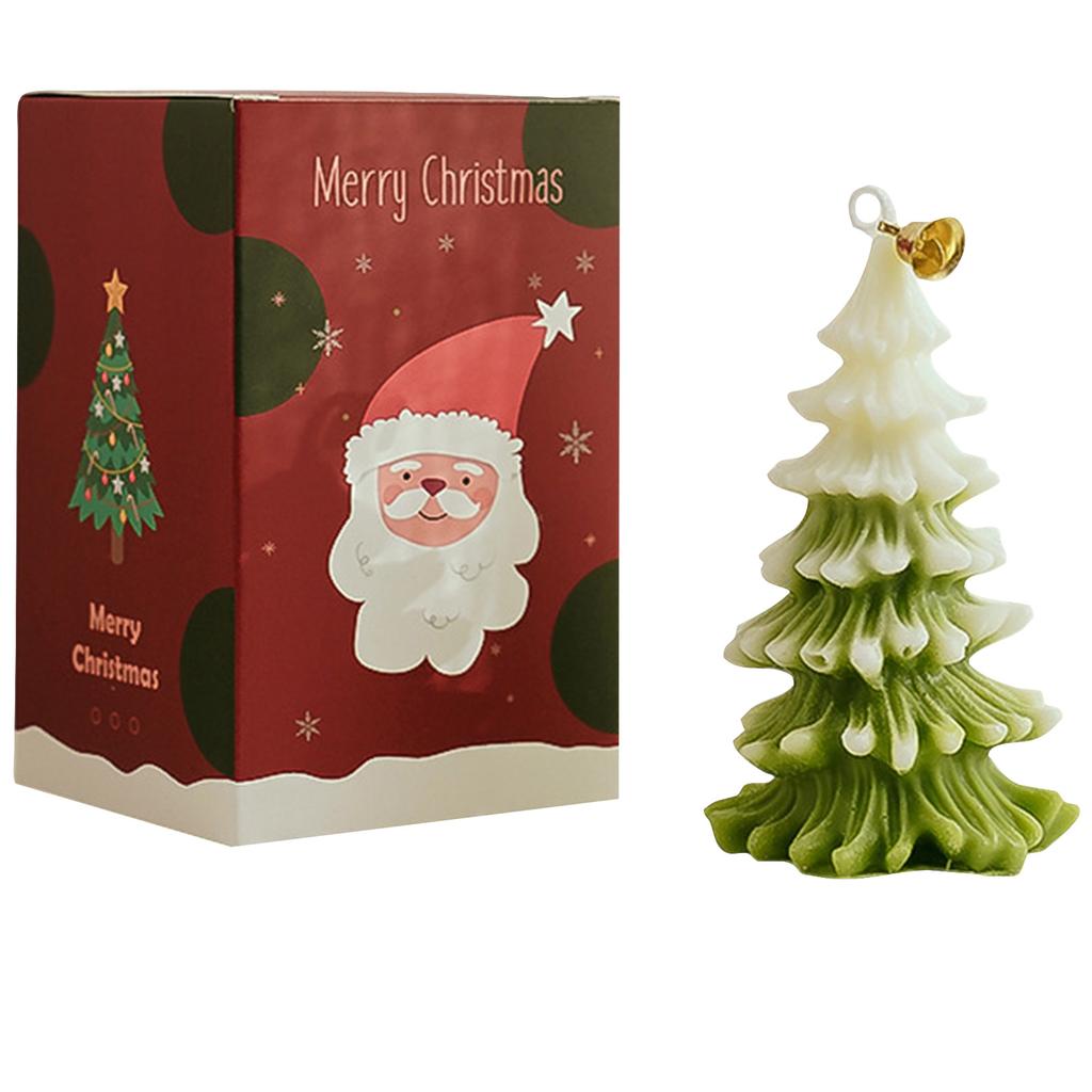 Christmas Tree Candle Frosted Scented Candle Two-tone Gradient Scented Candle, Christmas Tree Scented Candle Home Décor Gift
