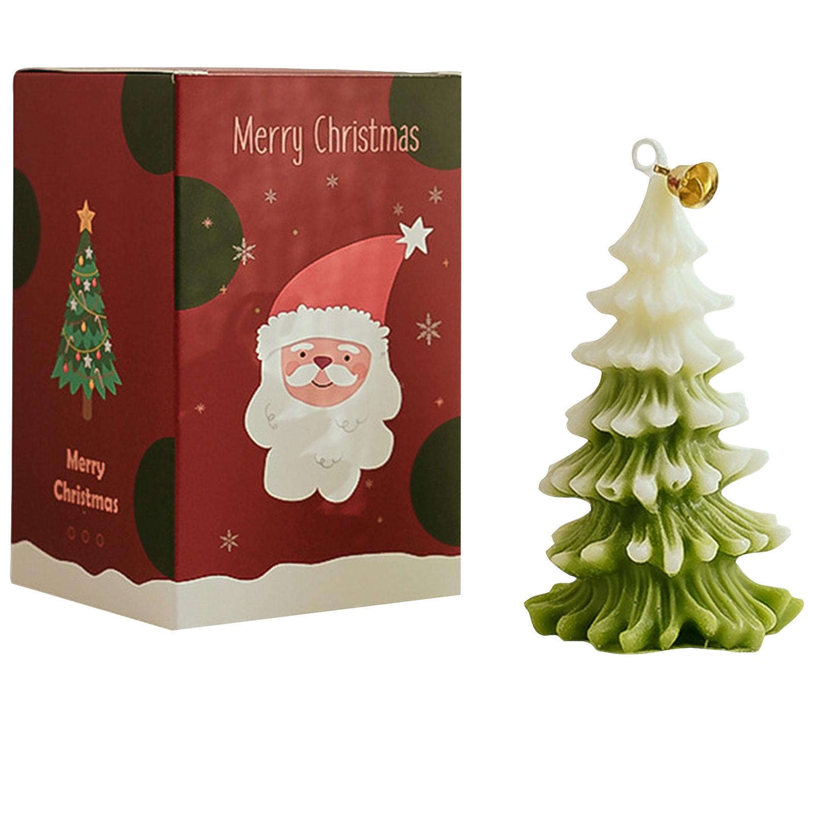 

Свеча «Рождественская елка» Матовая ароматическая свеча Двухцветная градиентная ароматическая свеча, Ароматическая свеча «Рождественская елка» Домашний декор Подарок One Size