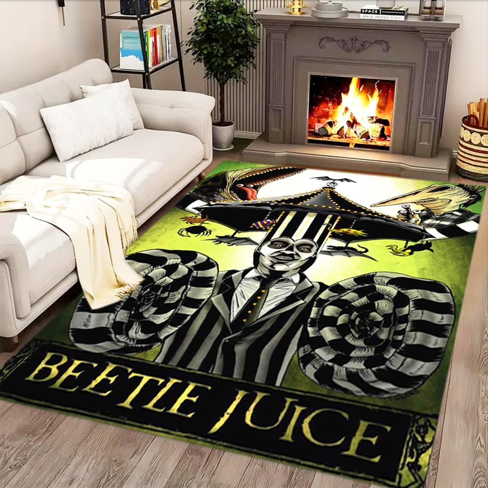 Beetlejuice: Ghostly Fun for Living Room rug, Bedroom, Study Room, Hallway Decoration, Perfect for Home Decoration or Holiday Gifts