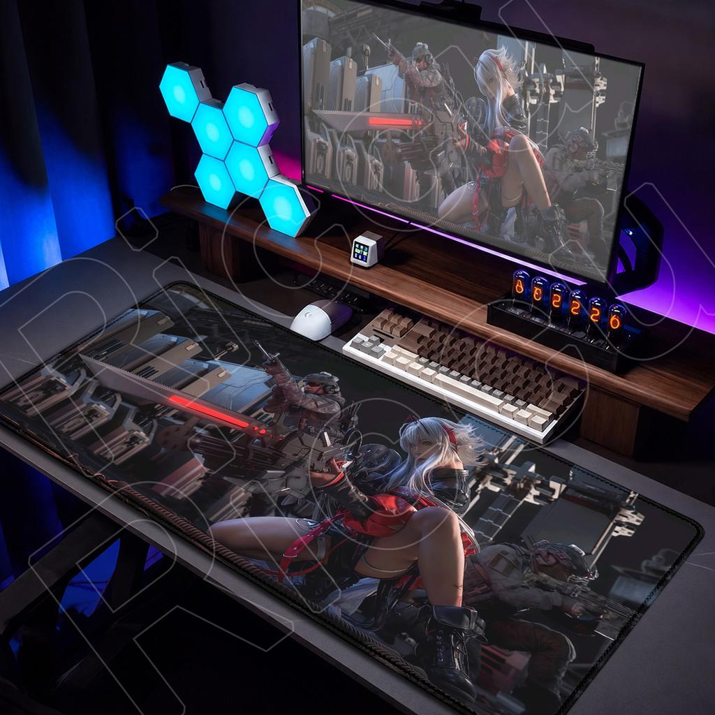 Large Laptop Table Keyboard Mat New Game D-Delta Force Mouse Pad XXL Computer Rubber Accessories Locking Edge Office Cabinet Rug