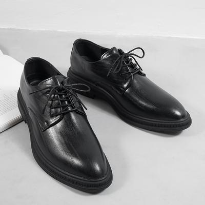 Brogue Social Soft Split Leather Men Dress Flats Rubber Sole Luxury Brand Derby Shoes Wedding BlackLoafers Loafers Men Man Shoes