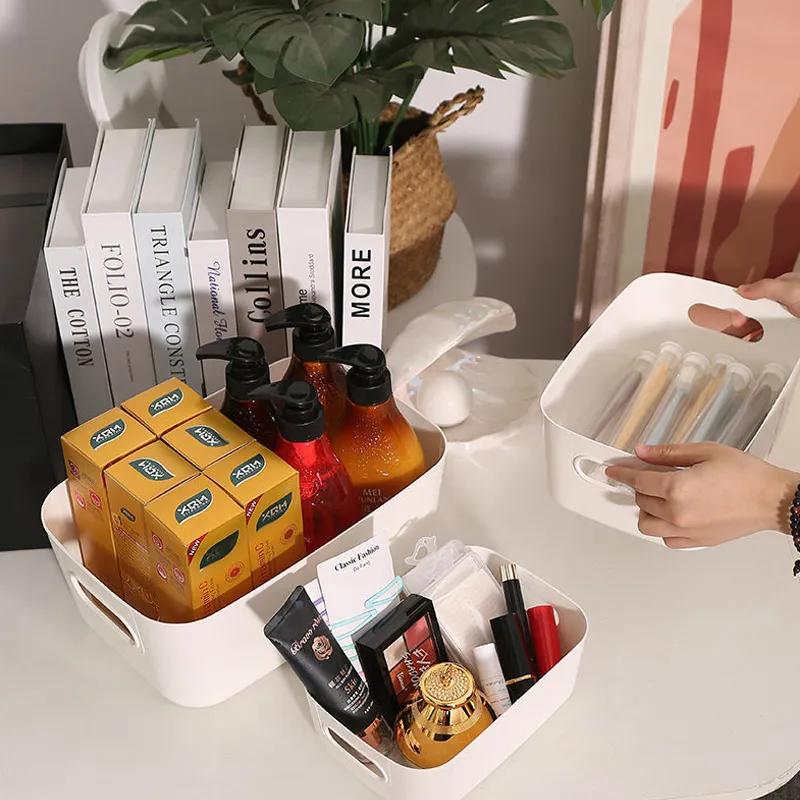 Miscellaneous Storage Box Desktop Plastic Box Bathroom Cosmetics Sorting Box Kitchen Storage Box Snack Storage Basket YLE540