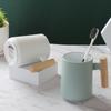 YIXI Simple Glass Toothbrush & Mouthwash Cup Set