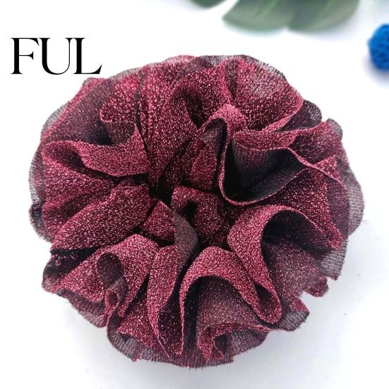 Hair Rope Flower Shape Tie High Elastic Headwear Scrunchy Big Shining Accessories