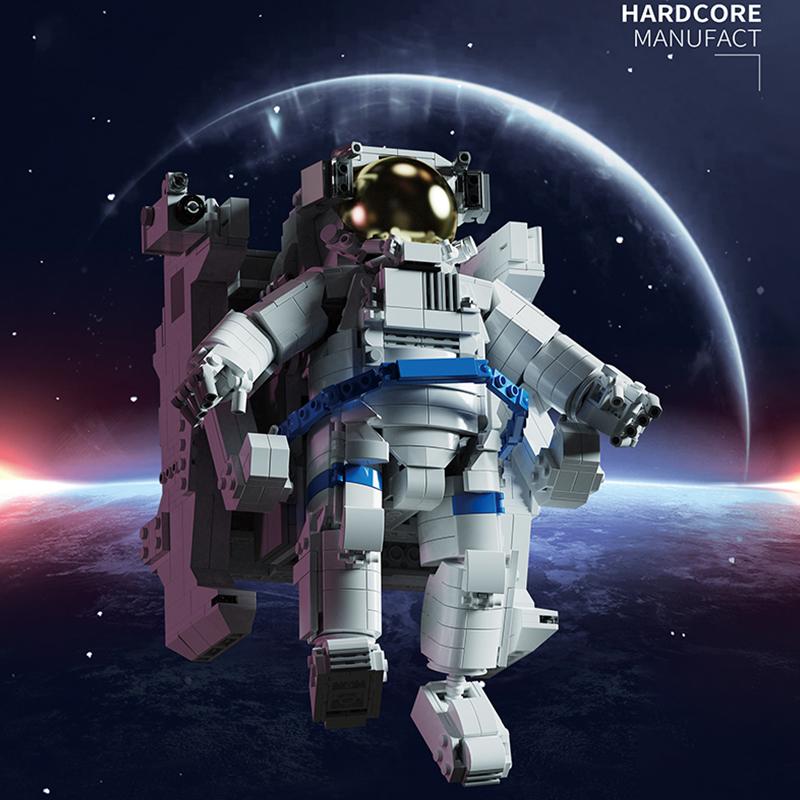 Technical Creative Exploring Space Astronaut Building Blocks Kit Moc Adventure Science Spaceman Bricks Boys Toys Children Gift