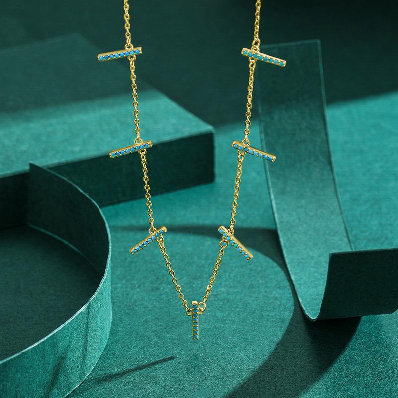 MODIAN Стерлингового серебра 925 пробы, винтажное очаровательное бирюзовое короткое колье-колье с геометрическим рисунком, цепочка для женщин, свадебные эффектные ювелирные изделия