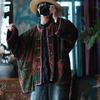 Vintage Ethnic Style Linen Sun Protection Shirt Robe - Loose Fit