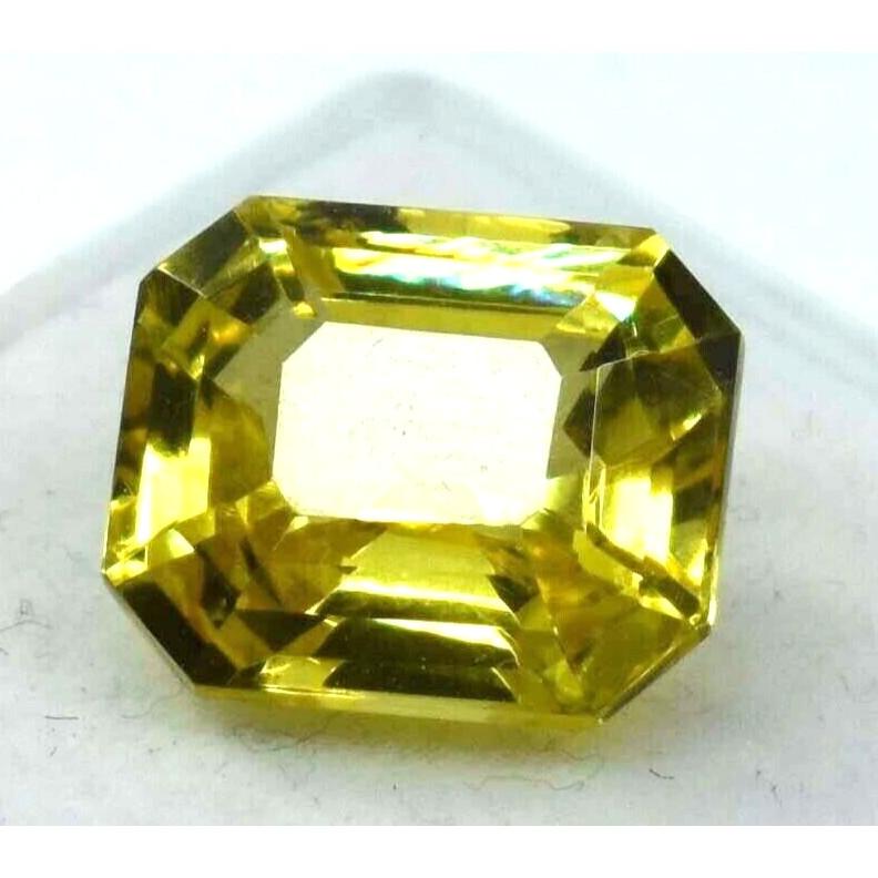 

Natural Yellow Ceylon Sapphire 9ct Certified Loose Gemstone 13.4 mm жовтий