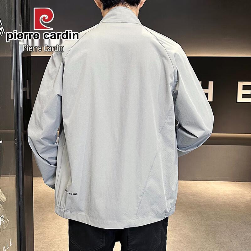 Pierre Cardin Men's Ice Silk Stand-Up Collar Jacket
