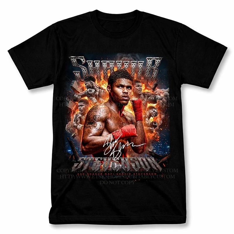 

Футболка с графическим принтом Shakur Stevenson, винтажный стиль, футболка для фаната бокса 4XL