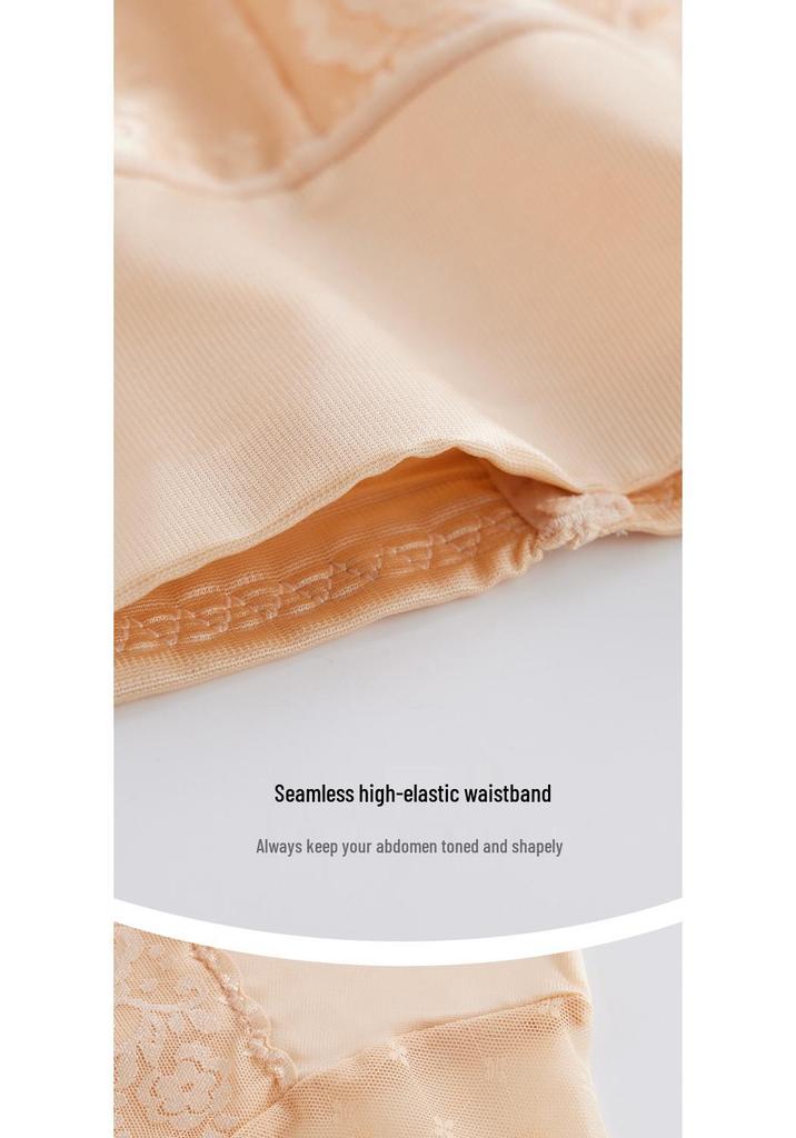 Women's High-Waisted Tummy Control Butt-Lifting Seamless Panty with Breathable Cotton Crotch