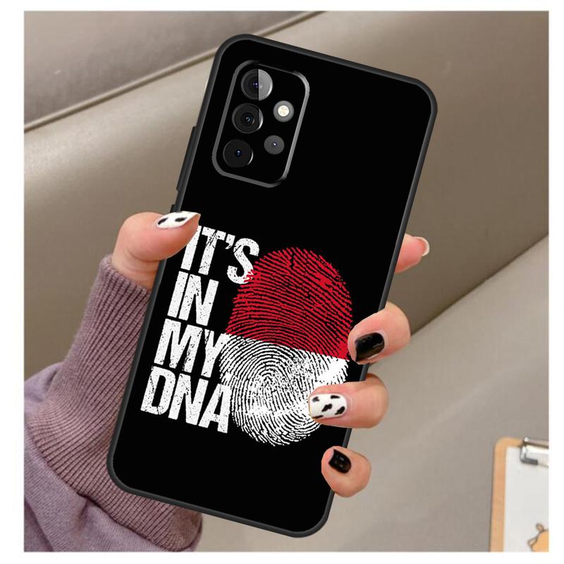 Indonesia Passport Flag Map Case For Samsung Galaxy A33 A13 A53 A34 A54 A14 A15 A16 A26 A36 A56 A12 A32 A52 A06 A35 A55