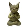 Meditando sentado bulldog francês, bulldog francêsdecor,bull dog garde ornamento