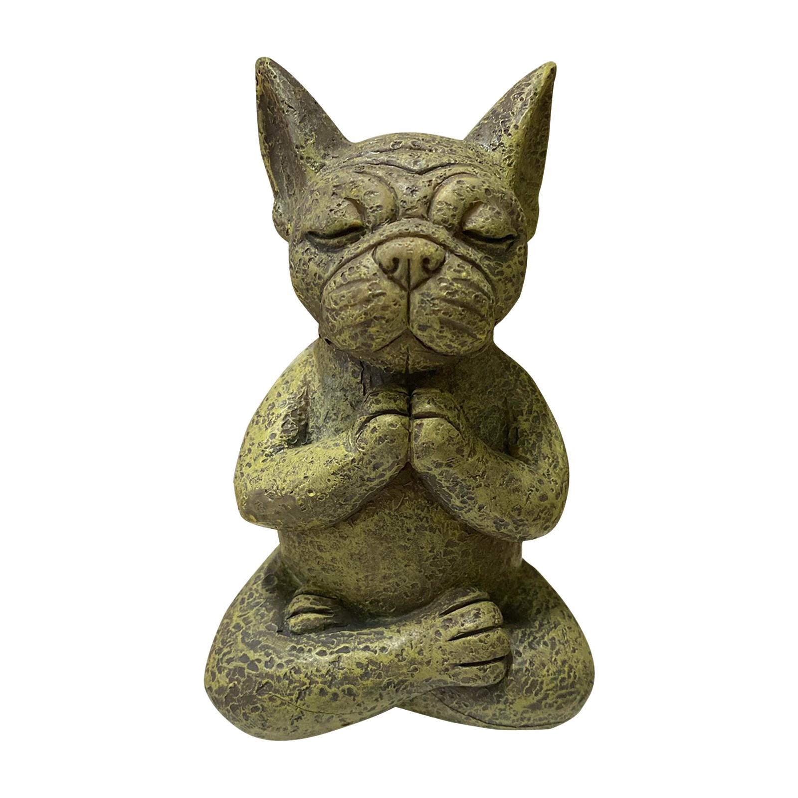 

(SU)Медитирующий сидящий французский бульдог, декор французского бульдога, орнамент бульдога