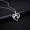 Women Mom Kid Fashion Hand-in-hand Heart-shaped Pendant Choker Short Necklace