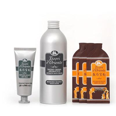 Set Latte Doccia Bianco Caldo Muschio Tesoro Orientale