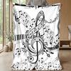 Music Notes Harmony 2 Theme blanket Lightweight Warm Flannel Blanket Decorative Throw Blanket for Home Decoration