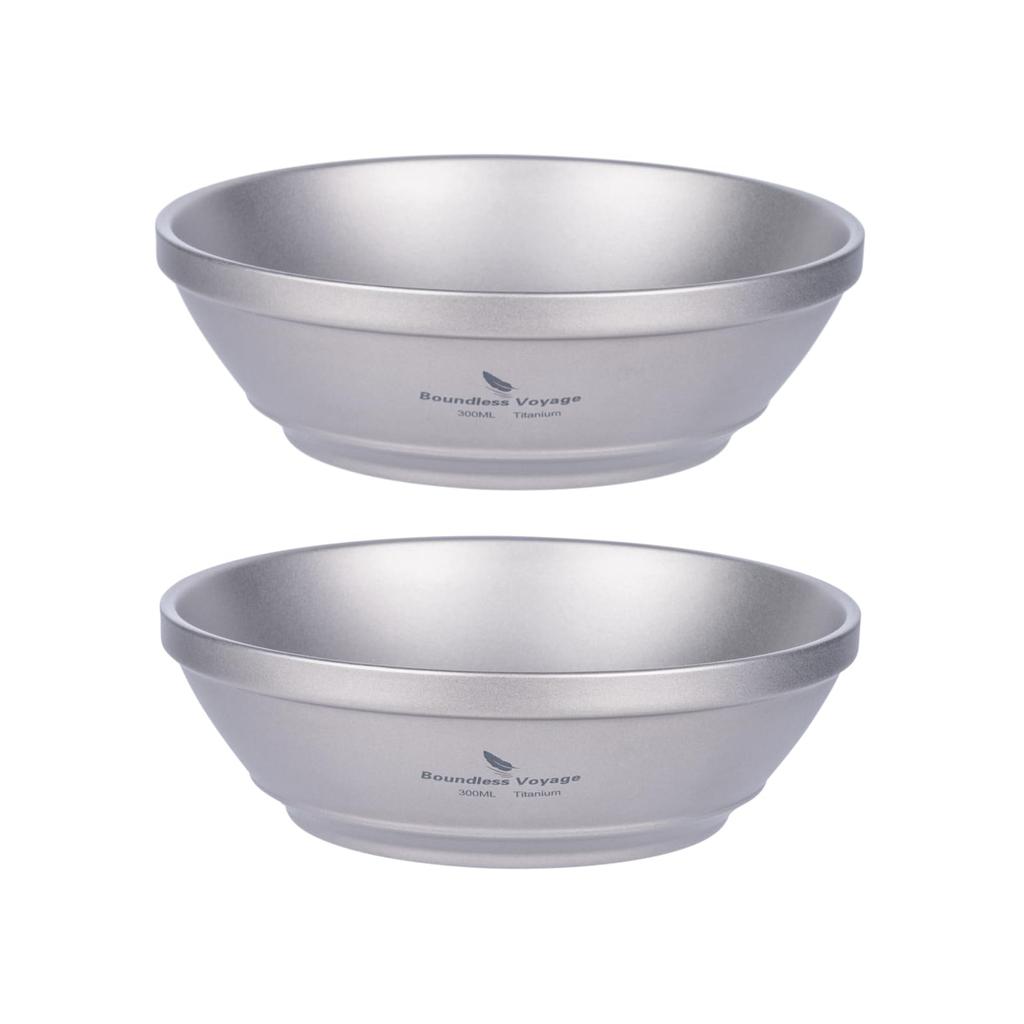 Boundless Voyage Titanium Double Rice with Storage Ti1082T Bowl, Double-Walled, Bowl/Ramen Bowl, 300ml, Lightweight, Tableware, Outdoor/Camping Gear,