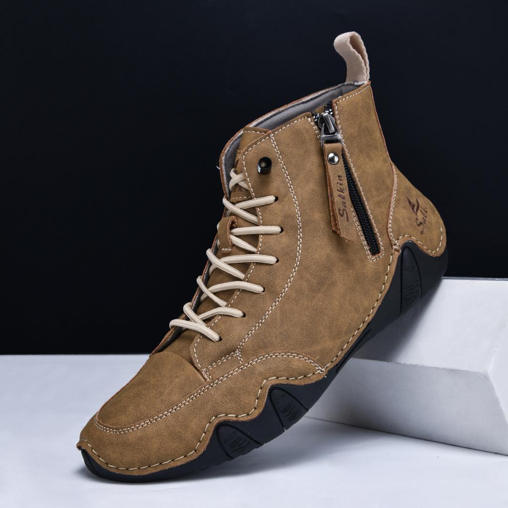 20252025 Popular 48 Large Size Octopus Men's Shoes High Top Martin Boots Men's Casual Motorcycle Short Boots